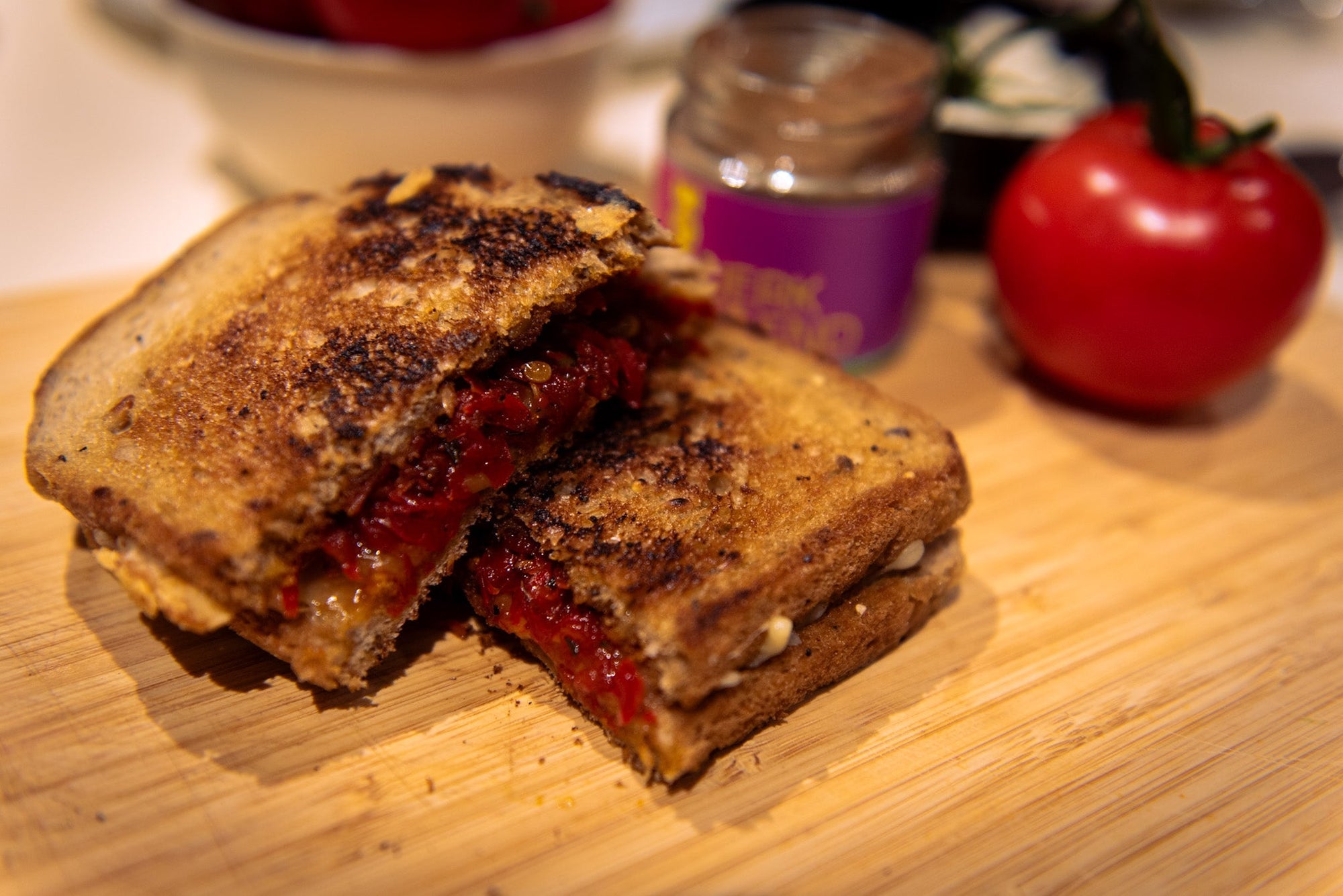 Jerk Blend Red Pepper Jam & Cheese Toastie
