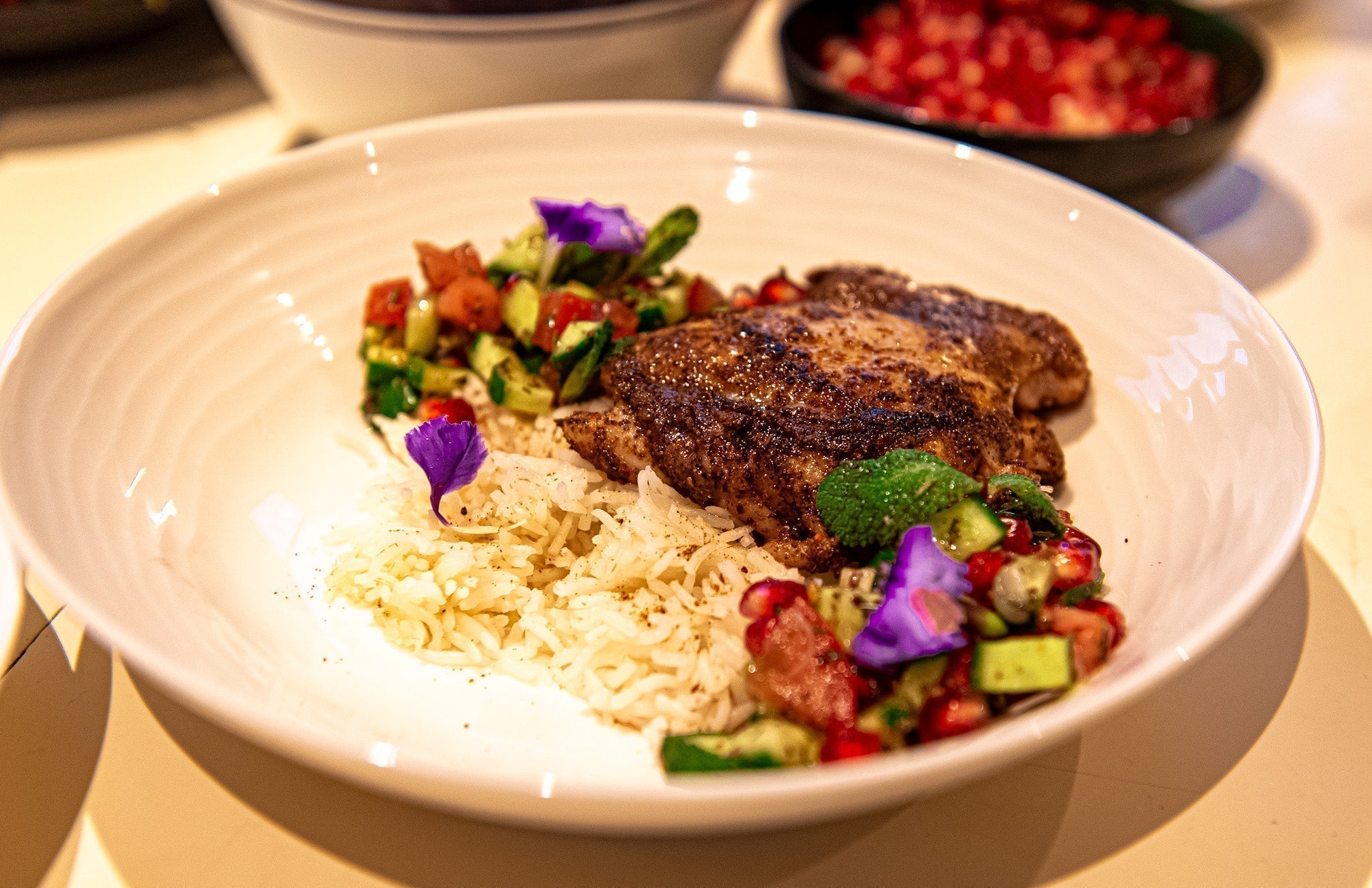 Golden Cumin Chicken Thighs & Zaza Za'atar Shirazi Salad
