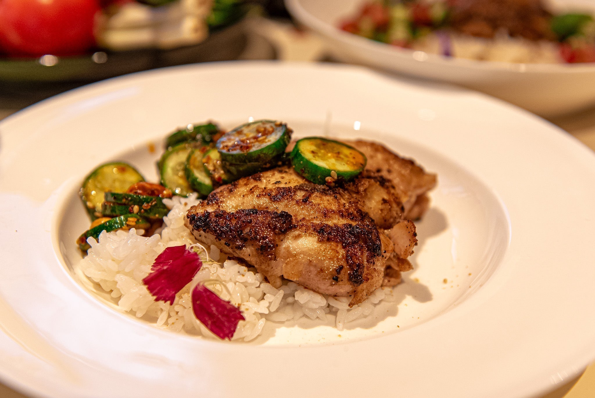 Miso Mix Chicken Thighs & Smashed Cucumber Salad